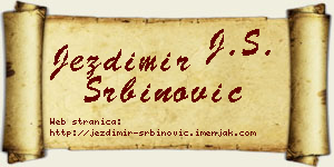 Jezdimir Srbinović vizit kartica